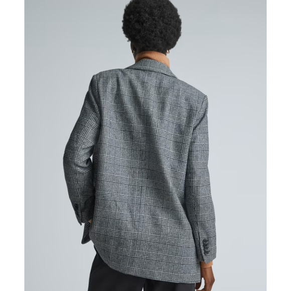 Everlane The Oversized Blazer Woven Wool Blend Dorset Jacket Glen Plaid - Picture 5 of 16